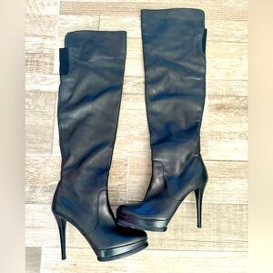 Stuart Weitzman Over The Knee Leather Boots Size 7.5